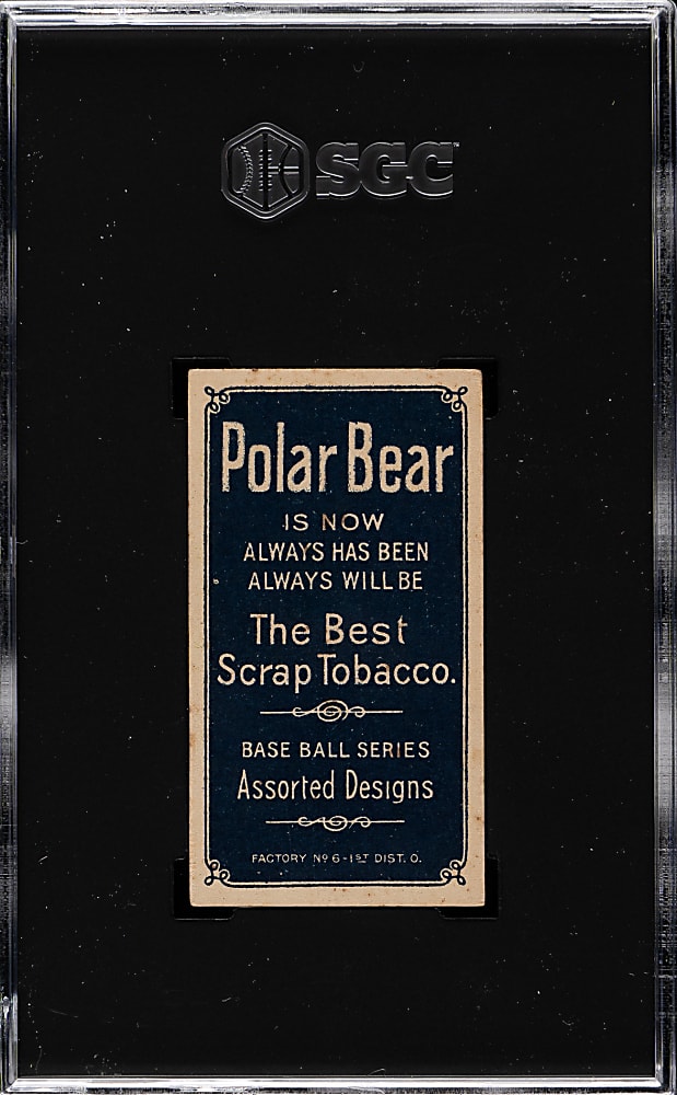 1909-1911 T206 White Border Bunk Congalton SGC EX 5 - Polar Bear Back