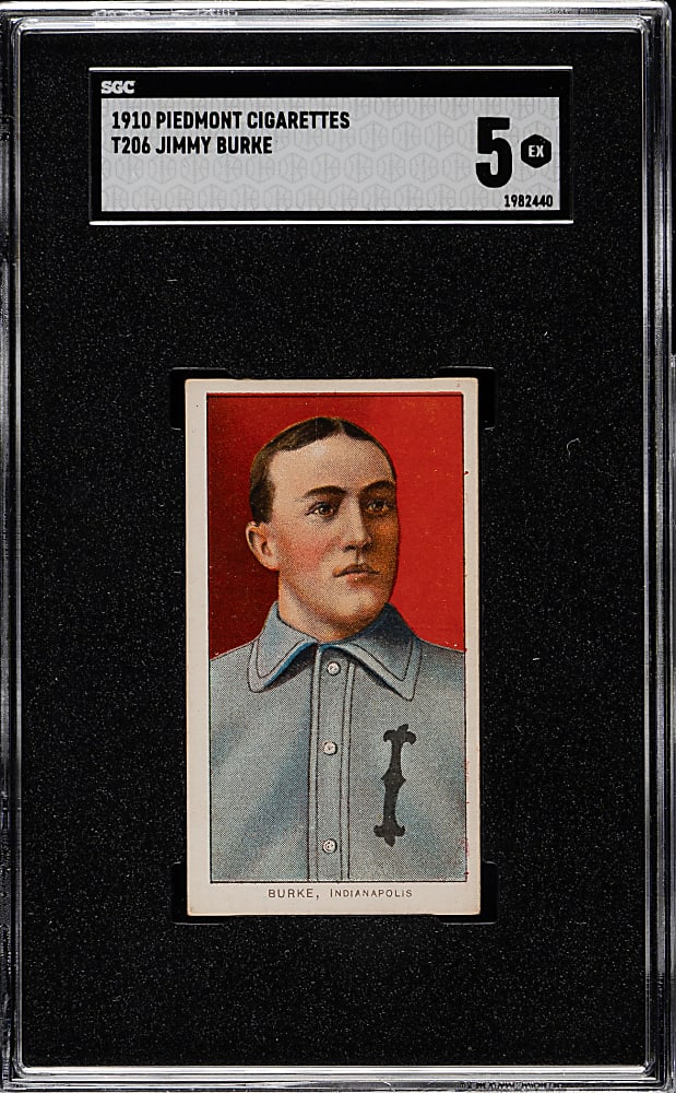 1909-1911 T206 White Border Jimmy Burke SGC EX 5