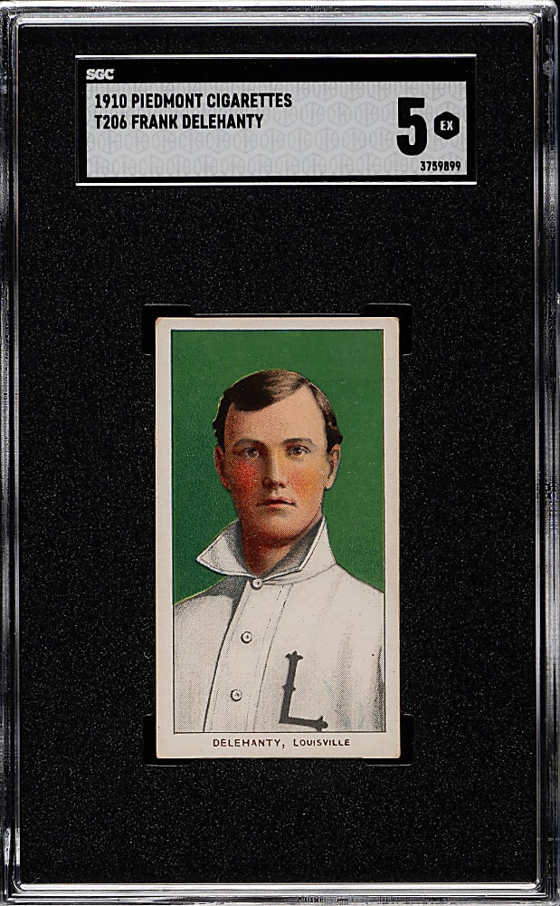 1909-1911 T206 White Border Frank Delehanty SGC EX 5