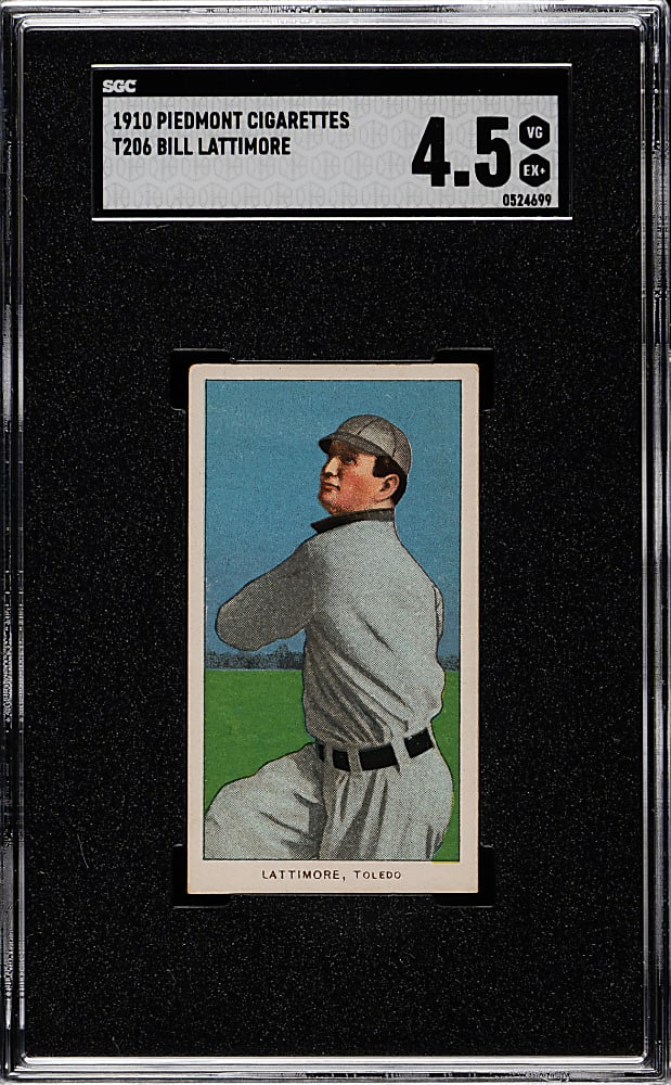 1909-1911 T206 White Border Bill Lattimore SGC VG/EX+ 4.5