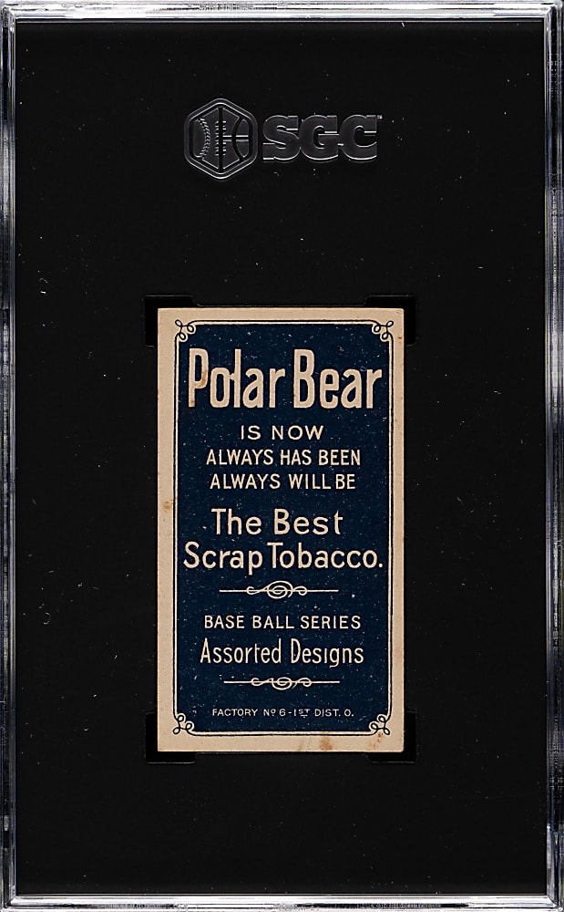 1909-1911 T206 White Border Frank Delehanty SGC VG/EX+ 4.5 - Polar Bear Back