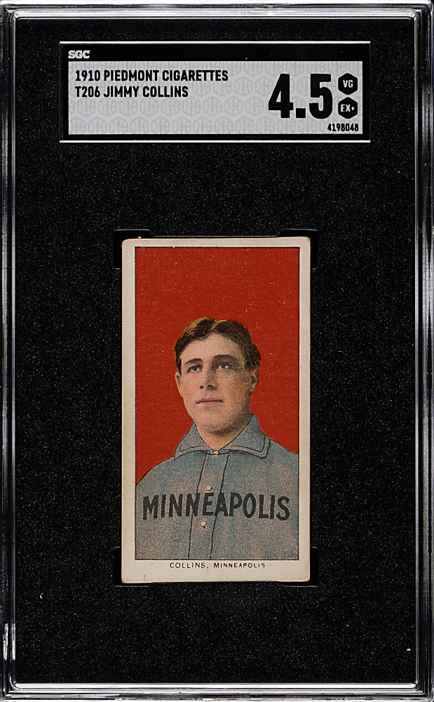 1909-1911 T206 White Border Jimmy Collins SGC VG/EX+ 4.5
