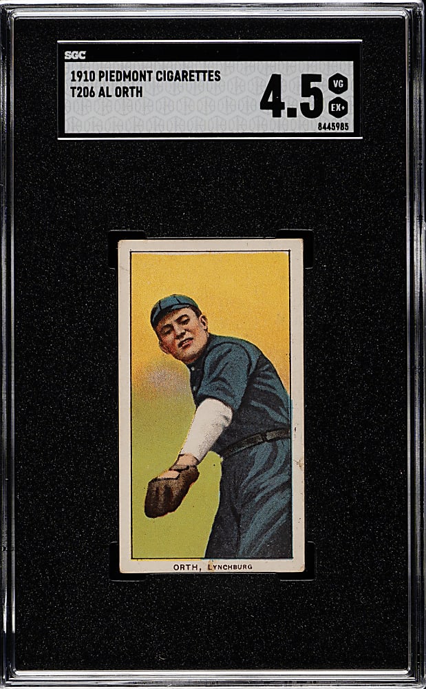 1909-1911 T206 White Border Al Orth Southern Leaguer SGC VG/EX+ 4.5