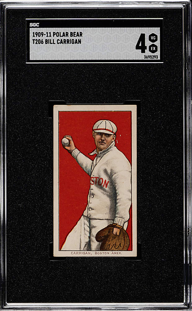 1909-1911 T206 White Border Bill Carrigan SGC VG/EX 4 - Polar Bear Back