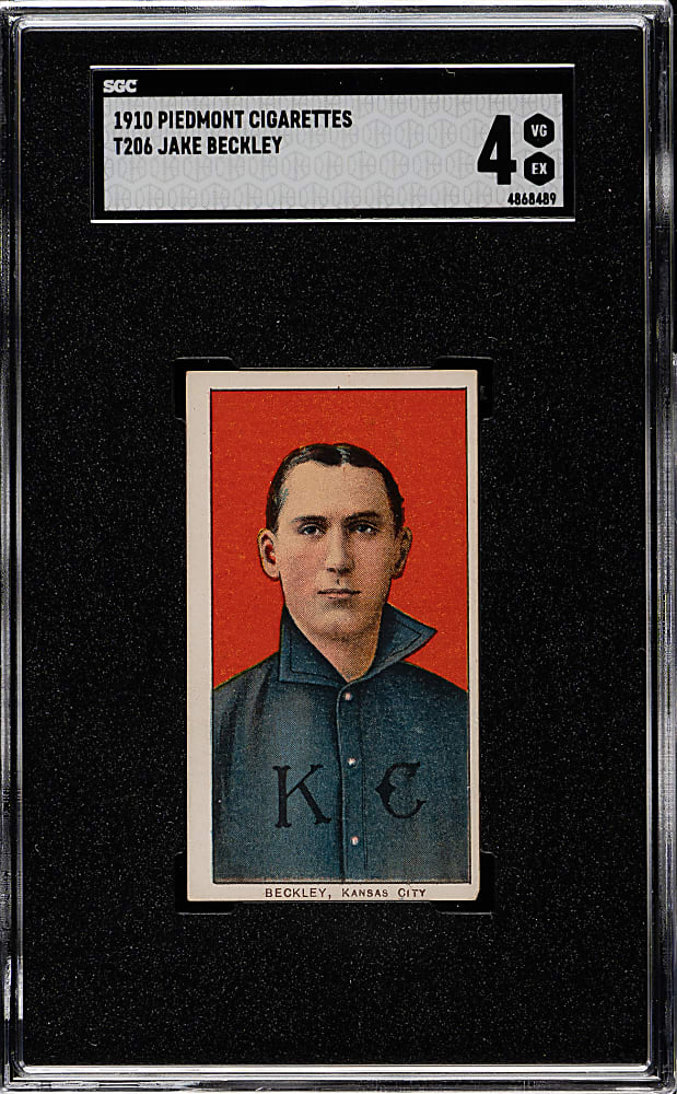 1909-1911 T206 White Border Jake Beckley SGC VG/EX 4