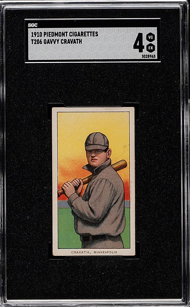 1909-1911 T206 White Border Gavvy Cravath SGC VG/EX 4