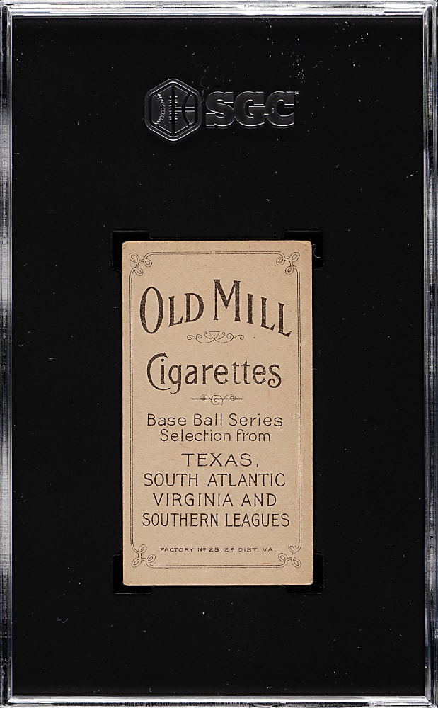 1909-1911 T206 White Border Tony Thebo Southern Leaguer SGC VG/EX 4 - Old Mill Back