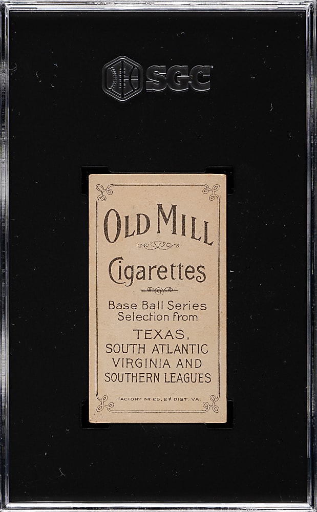 1909-1911 T206 White Border Harry Lentz Southern Leaguer SGC VG/EX 4 - Old Mill Back