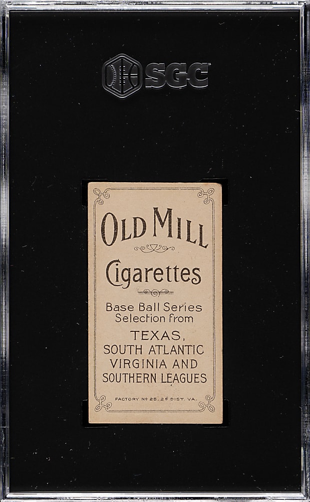 1909-1911 T206 White Border Jimmy Hart Southern Leaguer SGC VG/EX 4 - Old Mill Back