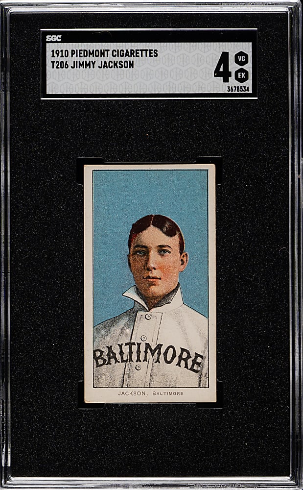 1909-1911 T206 White Border Jimmy Jackson SGC VG/EX 4