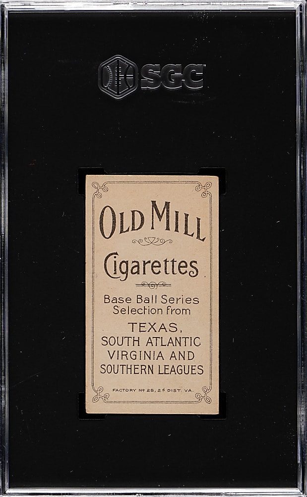 1909-1911 T206 White Border Frank King Southern Leaguer SGC VG 3 - Old Mill Back