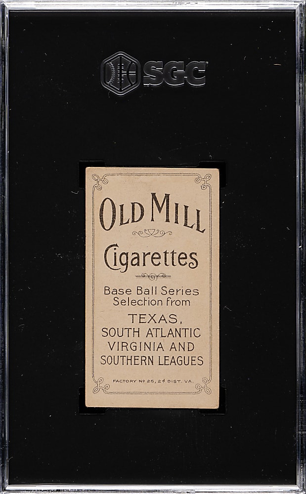1909-1911 T206 White Border Jack Bastian Southern Leaguer SGC VG 3 - Old Mill Back