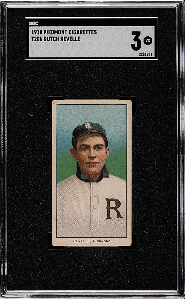 1909-1911 T206 White Border Dutch Revelle Southern Leaguer SGC VG 3