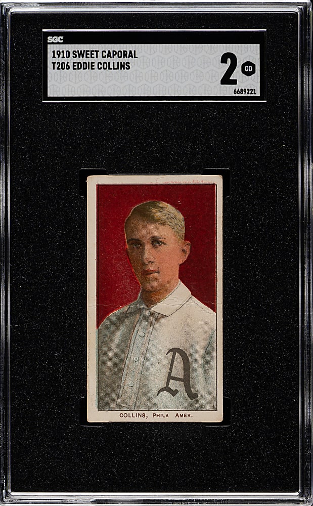 1909-1911 T206 White Border Eddie Collins SGC GOOD 2