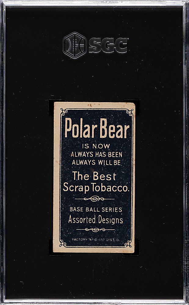 1909-1911 T206 White Border Home Run Baker SGC GOOD 2 - Polar Bear Back