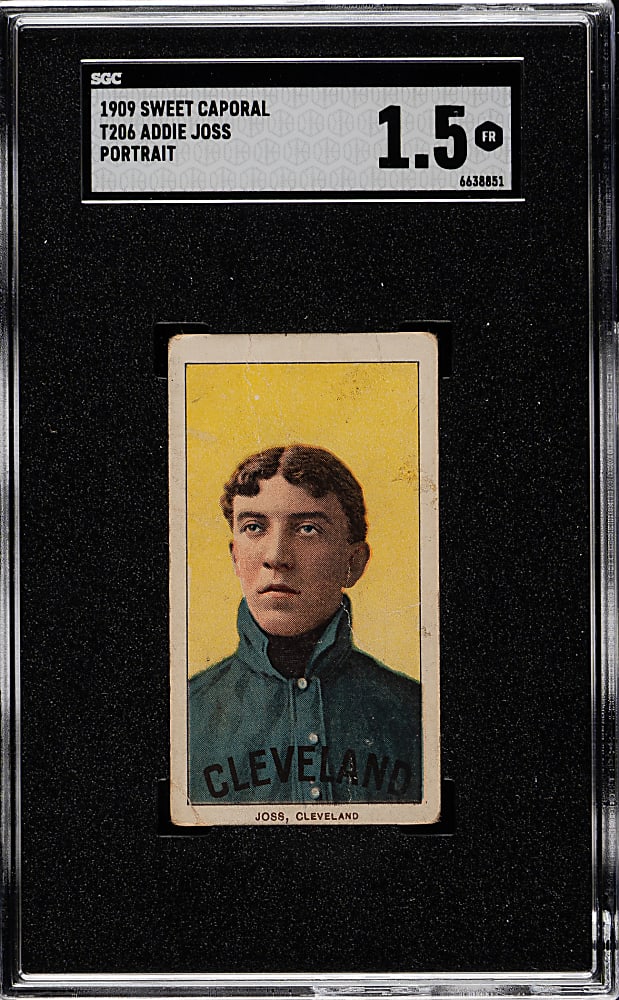1909-1911 T206 White Border Addie Joss Portrait SGC FAIR 1.5