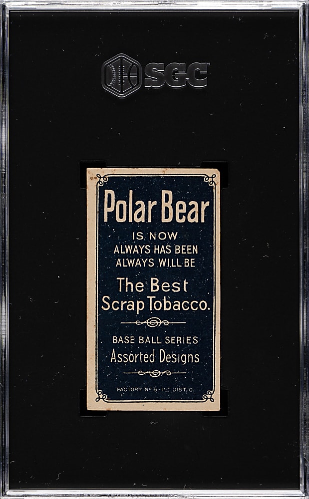 1909-1911 T206 White Border Home Run Baker SGC FAIR 1.5 - Polar Bear Back