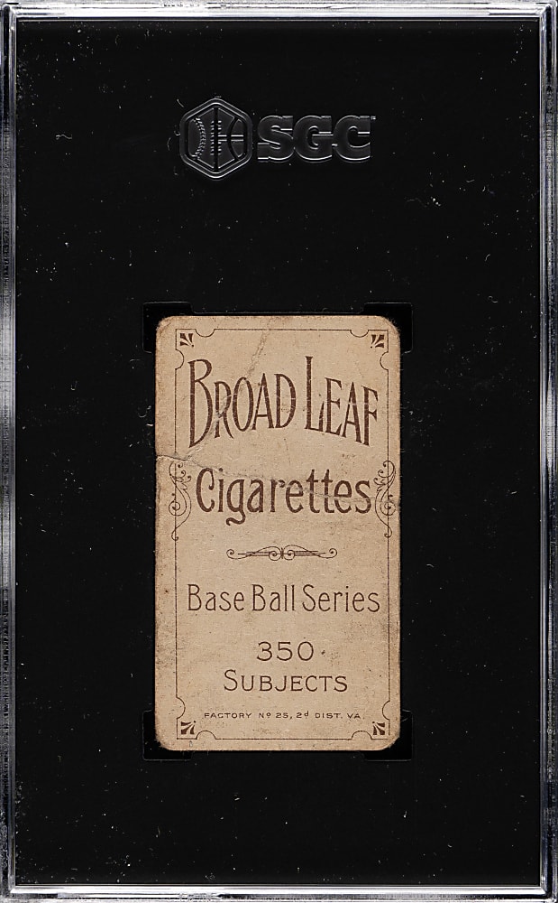 1909-1911 T206 White Border Jack Knight with Bat SGC POOR 1 - Broad Leaf 350 Back