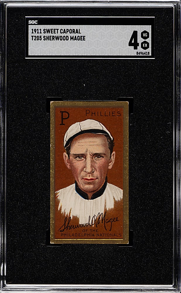 1911 T205 Gold Border Sherry Magee SGC VG/EX 4