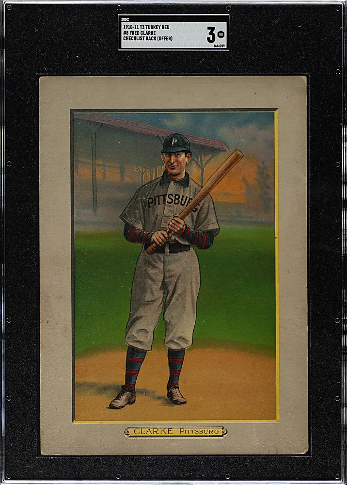 1911 T3 Turkey Red #8 Fred Clarke SGC VG 3