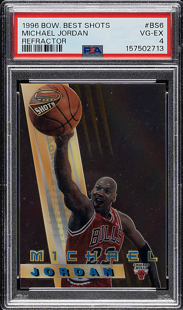1996-1997 Bowman's Best Shots Basketball #BS6 Michael Jordan PSA VG-EX 4