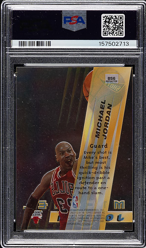 1996-1997 Bowman's Best Shots Basketball #BS6 Michael Jordan PSA VG-EX 4