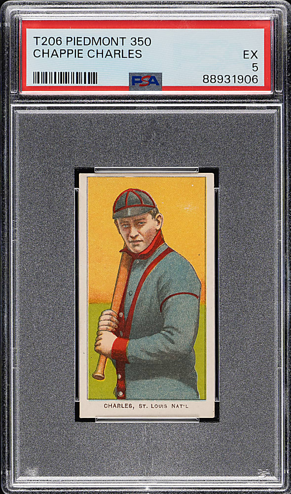 1909-1911 T206 White Border Chappie Charles PSA EX 5