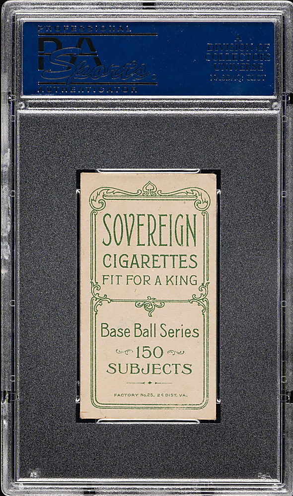 1909-1911 T206 White Border Frank Bowerman PSA EX 5 - Sovereign 150 Back