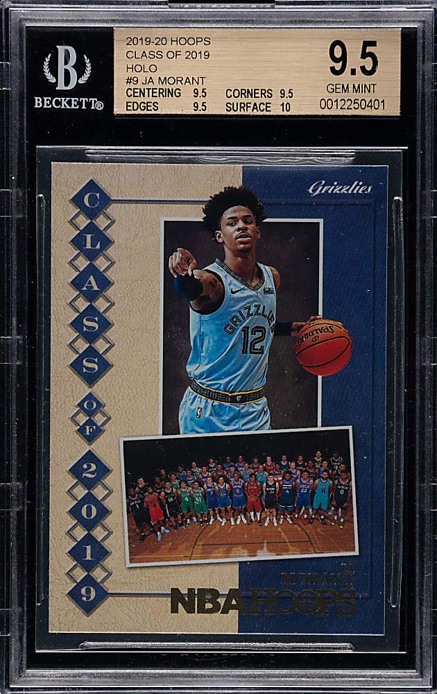 2019-2020 Panini Hoops Class of 2019 Basketball #9 Ja Morant Rookie Holo BGS GEM MINT 9.5