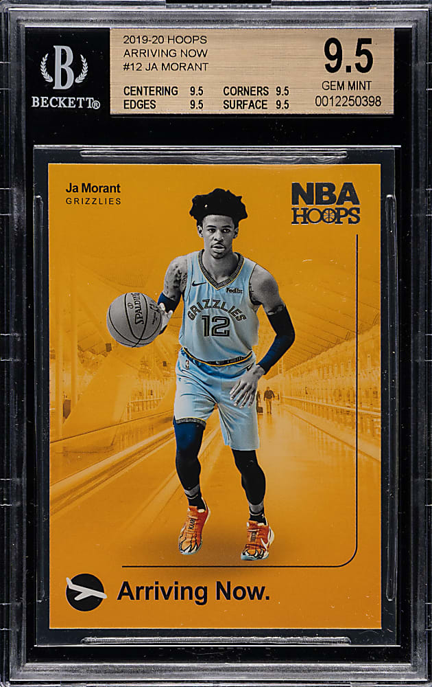 2019-2020 Panini Hoops Arriving Now Basketball #12 Ja Morant Rookie BGS GEM MINT 9.5