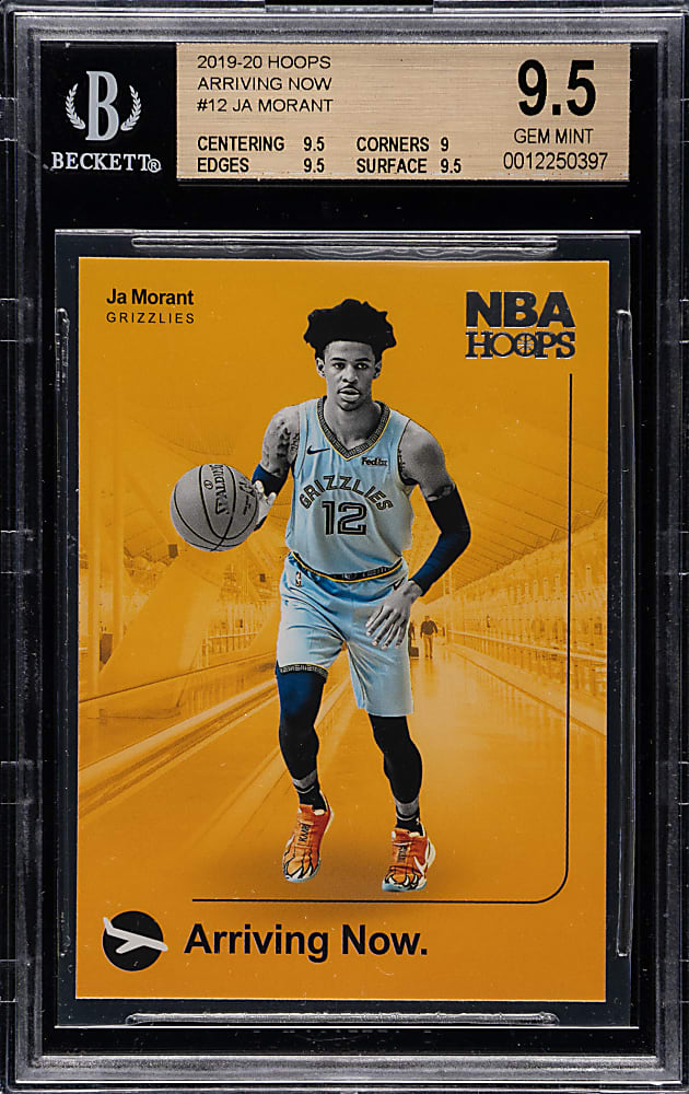 2019-2020 Panini Hoops Arriving Now Basketball #12 Ja Morant Rookie BGS GEM MINT 9.5