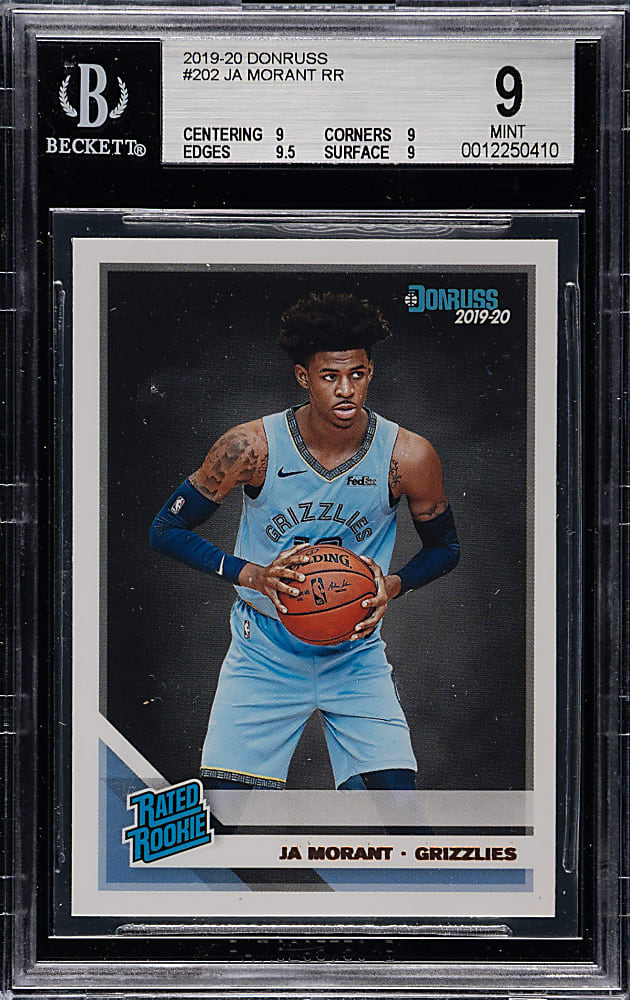 2019-2020 Donruss Basketball #202 Ja Morant Rookie BGS MINT 9