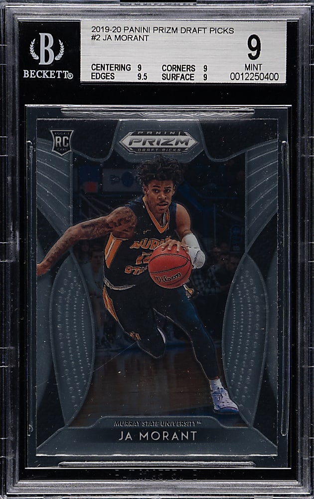 2019-2020 Panini Prizm Draft Picks Basketball #2 Ja Morant Rookie BGS MINT 9