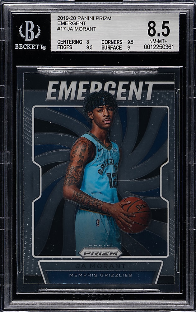 2019-2020 Panini Prizm Emergent Basketball #17 Ja Morant Rookie BGS NM-MT+ 8.5