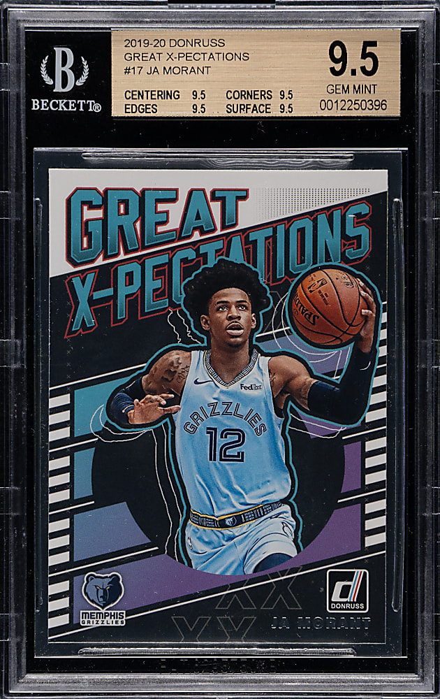 2019-2020 Donruss Great X-Pectations Basketball #17 Ja Morant Rookie BGS GEM MINT 9.5