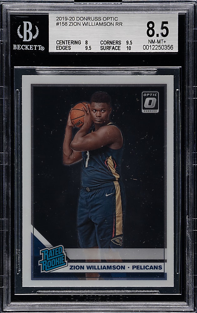 2019-2020 Donruss Optic Basketball #158 Zion Williamson Rookie BGS NM-MT+ 8.5