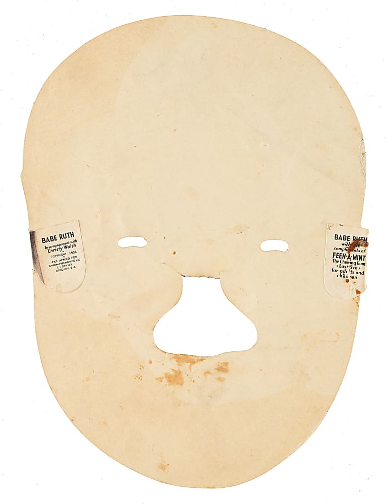 1933 Feen-A-Mint Babe Ruth Mask