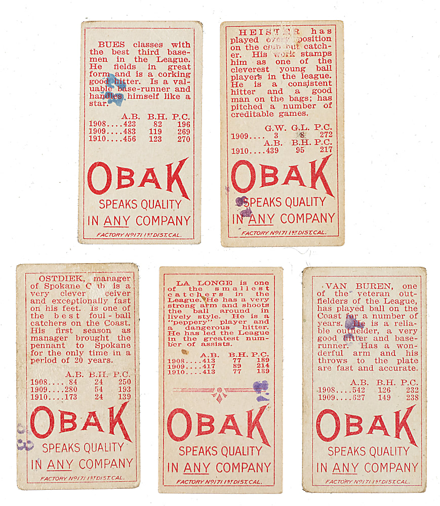 1911 T212 Obak Cigarettes Collection (5)