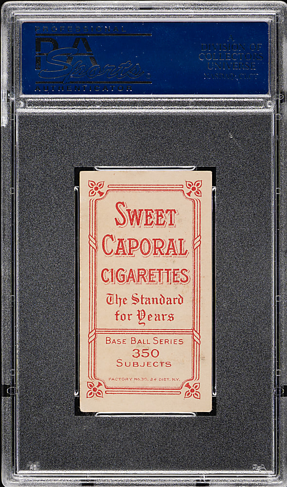 1909-1911 T206 White Border Orval Overall Hand At Face Level PSA EX+ 5.5