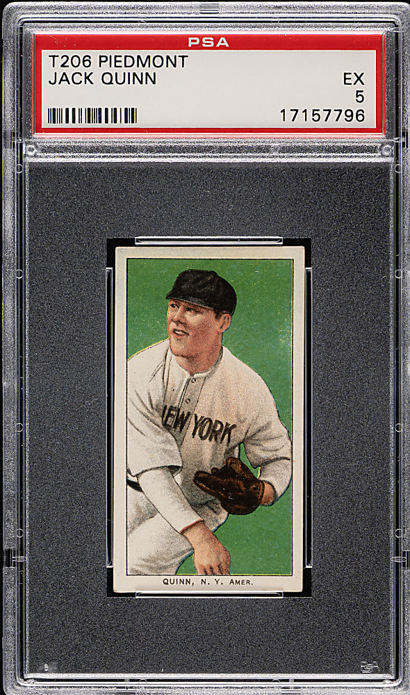 1909-1911 T206 White Border Jack Quinn PSA EX 5