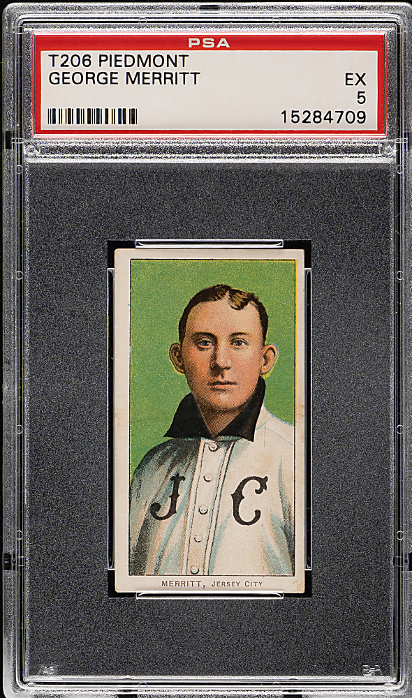 1909-1911 T206 White Border George Merritt PSA EX 5