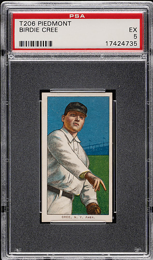 1909-1911 T206 White Border Birdie Cree PSA EX 5
