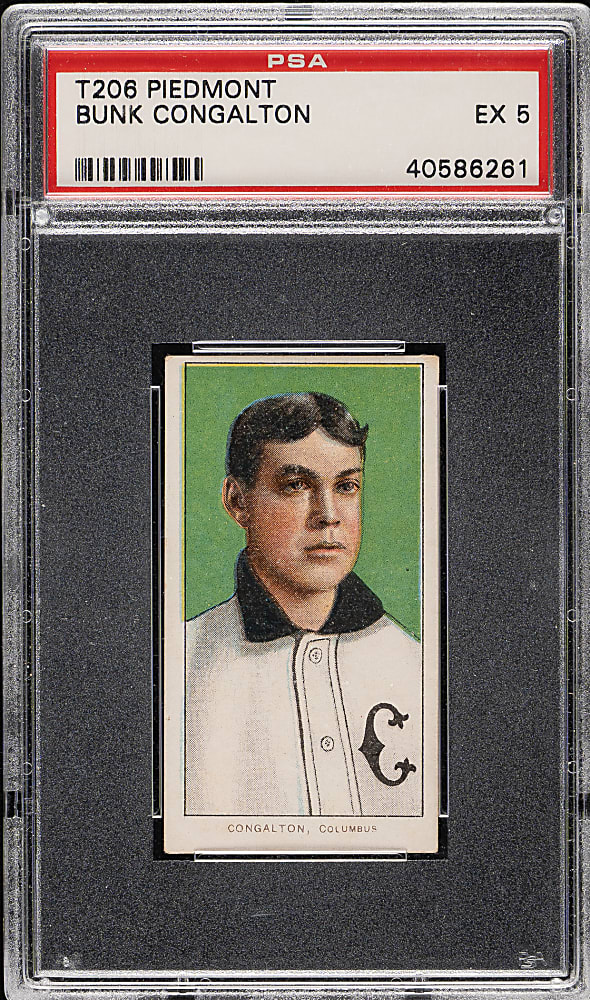1909-1911 T206 White Border Bunk Congalton PSA EX 5