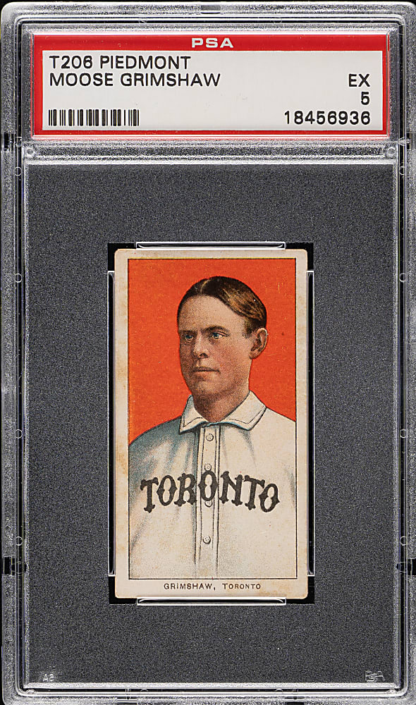 1909-1911 T206 White Border Moose Grimshaw PSA EX 5