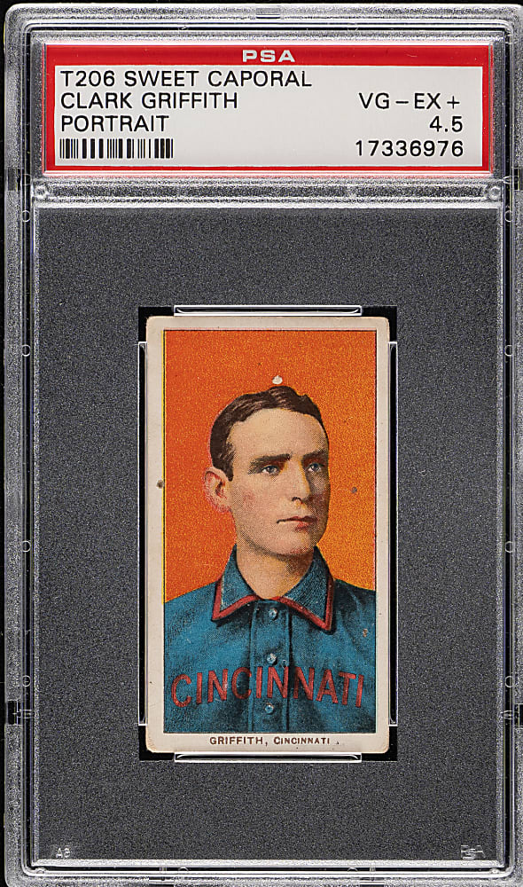 1909-1911 T206 White Border Clark Griffith Portrait PSA VG-EX+ 4.5