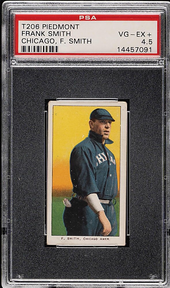 1909-1911 T206 White Border Frank Smith Chicago, F. Smith on Front PSA VG-EX+ 4.5