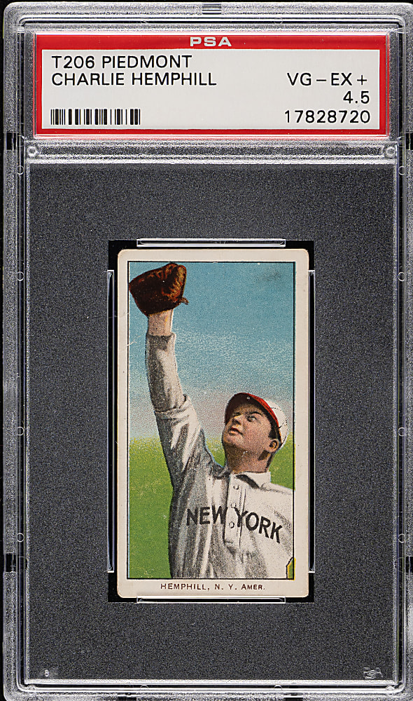 1909-1911 T206 White Border Charlie Hemphill PSA VG-EX+ 4.5