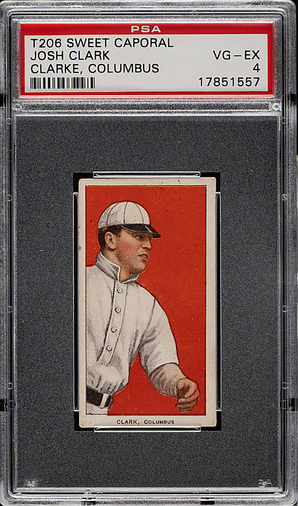 1909-1911 T206 White Border Josh Clark PSA VG-EX 4