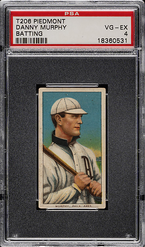 1909-1911 T206 White Border Danny Murphy Batting PSA VG-EX 4