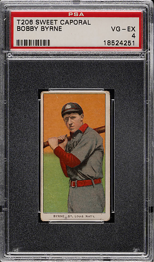 1909-1911 T206 White Border Bobby Byrne PSA VG-EX 4